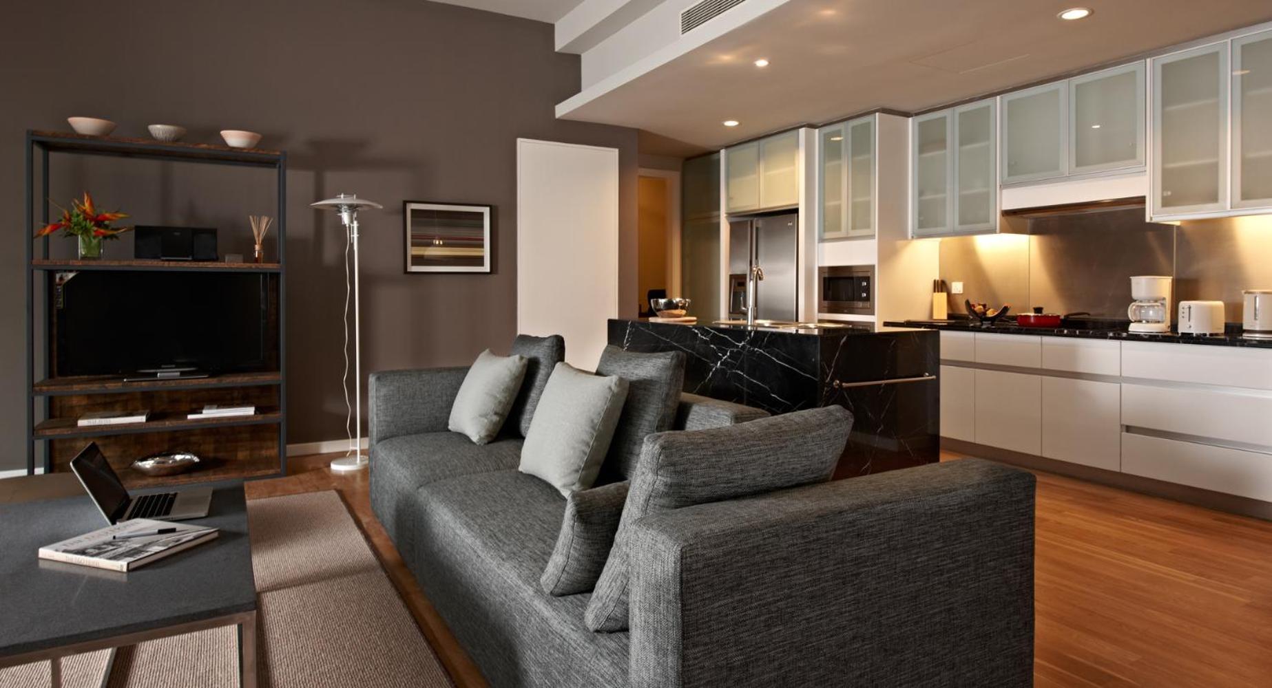 E&O Residences Kuala Lumpur Exterior photo A living room with a sofa